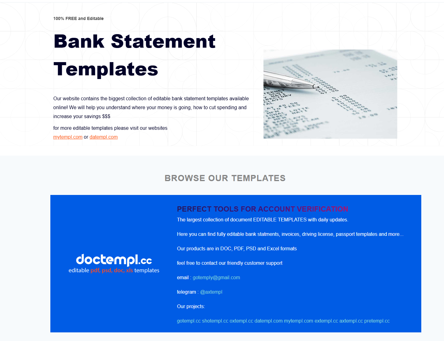 Fake Bank Statements, Business Docs, IDs Website