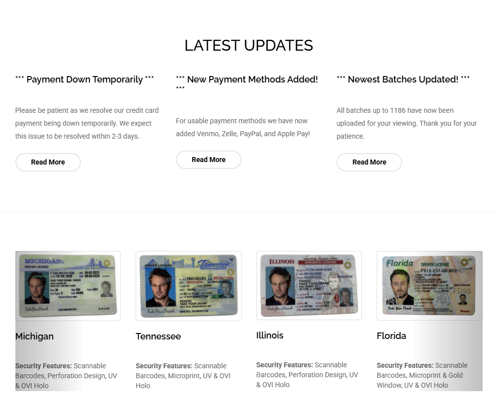 Real Fake ID Vendor (Shipped Hardcopy or Virtual Scan)